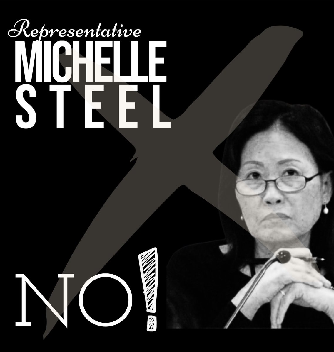 LarryTenney's tweet photo. Michelle Steel wants to cut Social Security &amp; Medicare

She wants to repeal Affordable Care &amp; Medicaid

She voted to cut veterans benefits &amp; against veterans' cancer care 

She wants to criminalize abortion 

She voted against lower drug prices for seniors

#SteelBadForHealth https://t.co/oZPupUCgXK