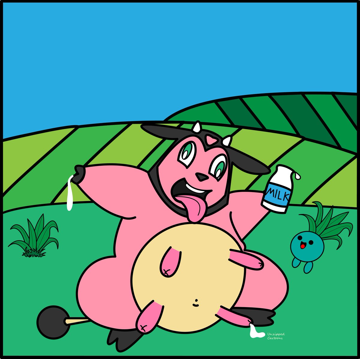 UnzippedCartoon's tweet photo. I wouldn't mind a taste... 
#milk #pokemon #pokemonfanart #art https://t.co/conBeMb1u7