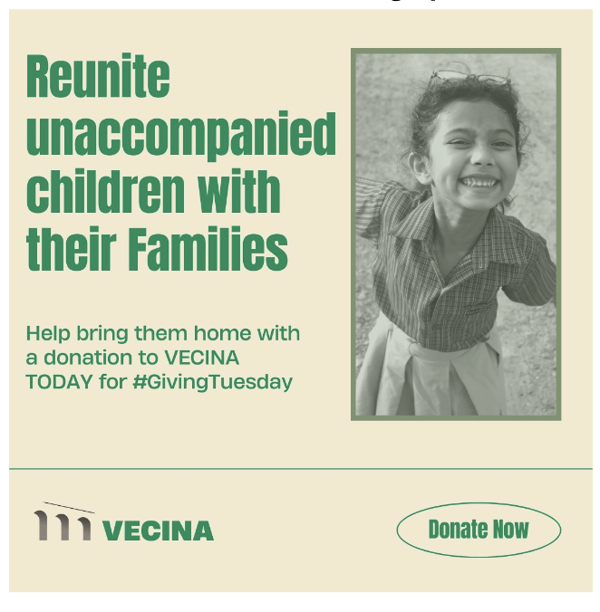 Who will be our first <a href="/GivingTuesday/">#GivingTuesday</a> donor? IT COULD BE YOU! #GivingTuesday vecina.org/giving