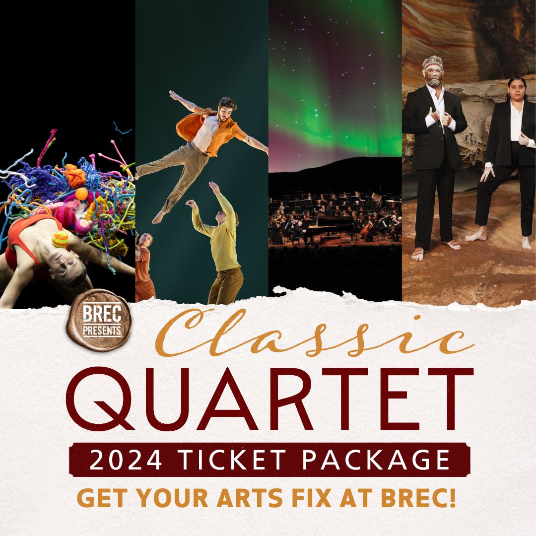 brecbunbury's tweet photo. CLASSIC QUARTET TICKET PACKAGE IS BACK!
Experience the best here at BREC with the Classic Quartet Ticket Package!

DANCE: WAYFINDER
CIRCUS: HUMANS 2.0
MUSIC: WASO’s NORTHERN LIGHTS
THEATRE: THE VISITORS

🎭 BREC presents CLASSIC QUARTET TICKET PACKAGE
🎫 https://t.co/hSOG6yxZBY https://t.co/q2AsJKQQia