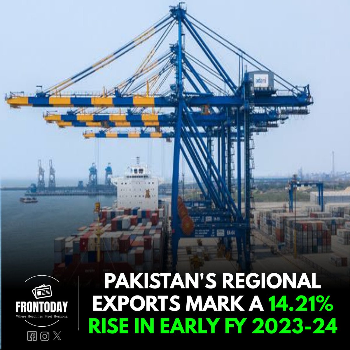 Economic Update: Pakistan's regional exports jump by 14.21% in the first four months of FY 2023-24! 📈 Led by a remarkable 40.36% surge in exports to China, this growth reaffirms Pakistan's resilience in regional trade. 🌏💼 #PakistanExports #EconomicGrowth #RegionalTrade 📊