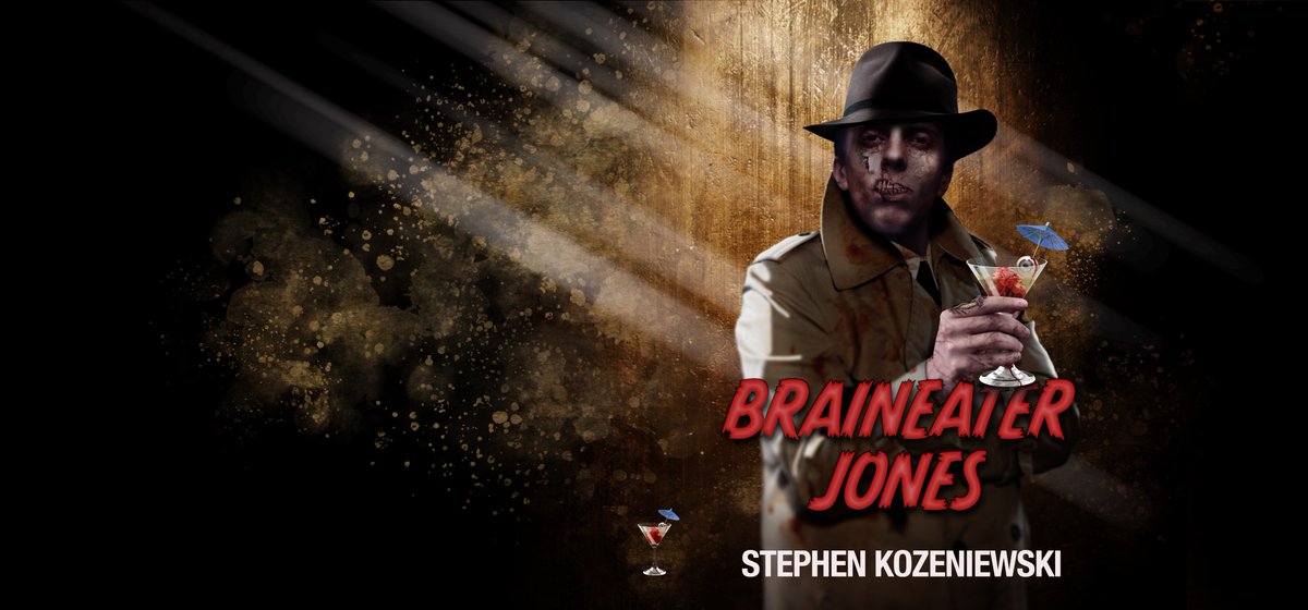 Sharing with you the cover of the very limited edition of Braineater Jones, by @outfortune , published by @ThunderstormBks . Zombie Detective Noire, what's not to like?