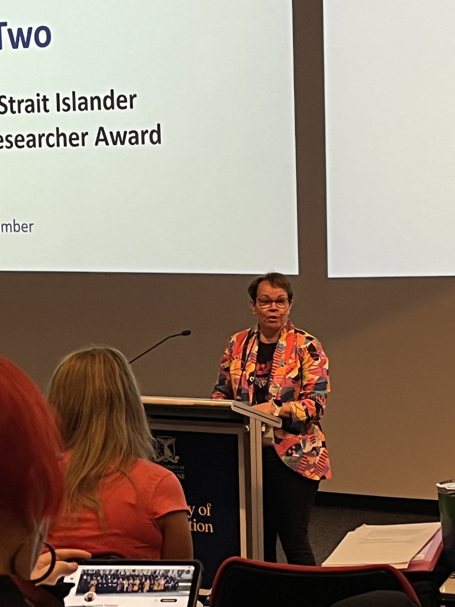 Congratulations to Antoinette Cole, one of the winners of the Aboriginal and Torres Strait Islander Postgraduate Researcher Award, for her paper titled Weaving the thread of Aboriginal and Torres Strait Islander voices into School Leadership in Australia #AARE2023