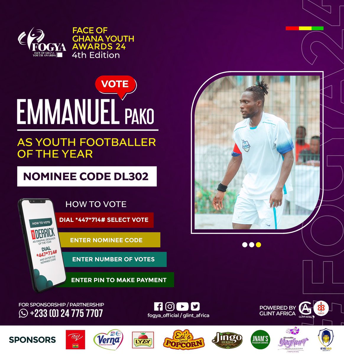 Our captain Emmanuel Pako <a href="/iampako3/">E_Pako</a> has been nominated for the Face of the youth award, we wish him the BEST. You have our support Capito
