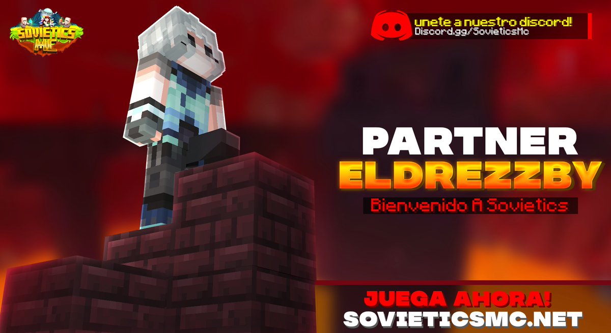 ¡Saludos y bienvenido a SovieticsMC, estimado partner de YouTube!
 Estamos emocionados de tenerte como parte de nuestra comunidad. En SovieticsMC

IP:sovieticsmc.net

TIENDA:Store.sovieticsmc.net

DISCORD:Discord.sovieticsmc.net