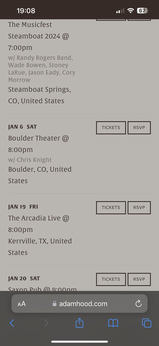 Texan_Josh's tweet photo. My wife just told me @adamhoodmusic is coming to Boulder &amp; I called BS. Praise the Lord she was right 🙌. Bout time &amp; see ya soon! https://t.co/LslvwmdQeH