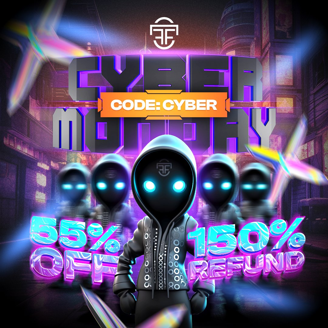 TheForexFunder's tweet photo. CYBER MONDAY🤖

Cyber Monday DISCOUNT for 55% Discount &amp; 150% Off‼️

Code: CYBER

#forex #forextrading #forextrader #forextips #forexprofit #propfirm #tff #fundedtrader #forexmentor #theforexfunder #forexeducation #forexguide https://t.co/uV4tydEOXr