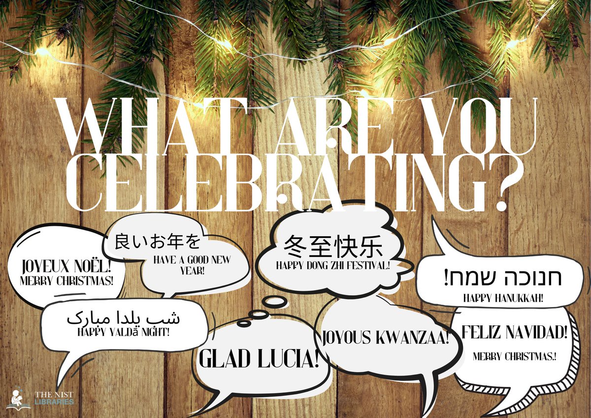 LaineLibrarian's tweet photo. I've held this hard line for years of 'Christmas doesn't belong in the library', and this year rather than avoiding it we decided to create a faith-and-language-inclusive display of all the things being celebrated this time of year. We found 14 December celebrations to honour. https://t.co/H0unEiY3uC