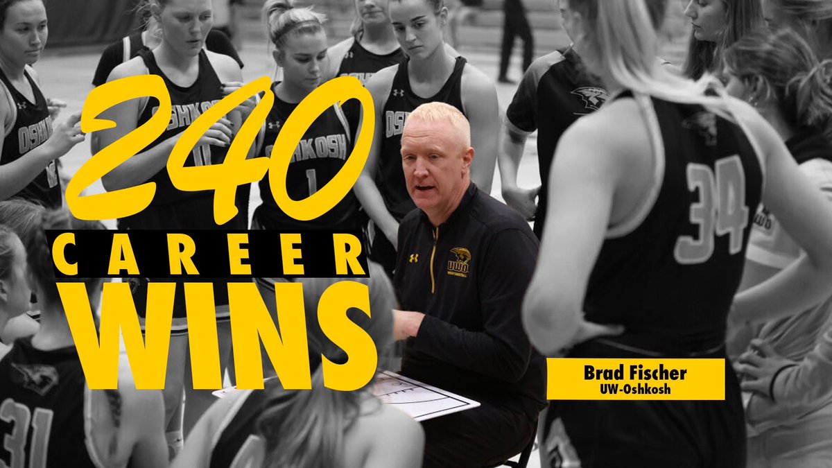Congratulations to <a href="/UWOshkoshTitans/">UW-Oshkosh Athletics</a> Brad Fischer on becoming the program’s all-time winningest coach! He ranks seventh on the WIAC women’s basketball coaches wins list!
 
#ExcellenceInAction
#d3hoops