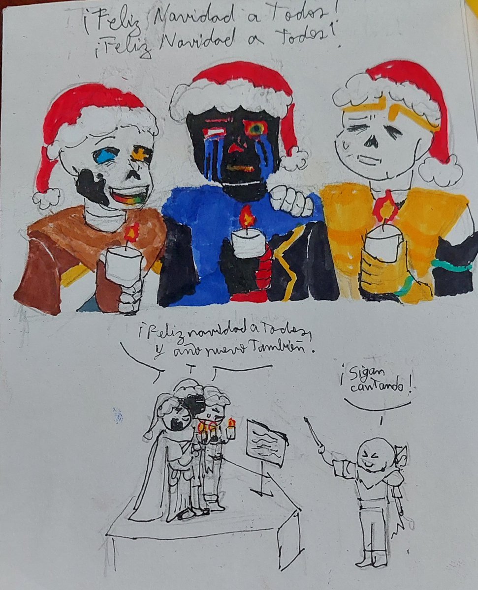 valentinafdbp21's tweet photo. Day 25: Candles
a review for the Christmas choir
#errorsans #dreamsans #inksans #swapsans #errorvember2023 #errortale #inktale #dreamtale #underswap #undertale #undertaleAU #UTMV https://t.co/RICI1eF8Rm