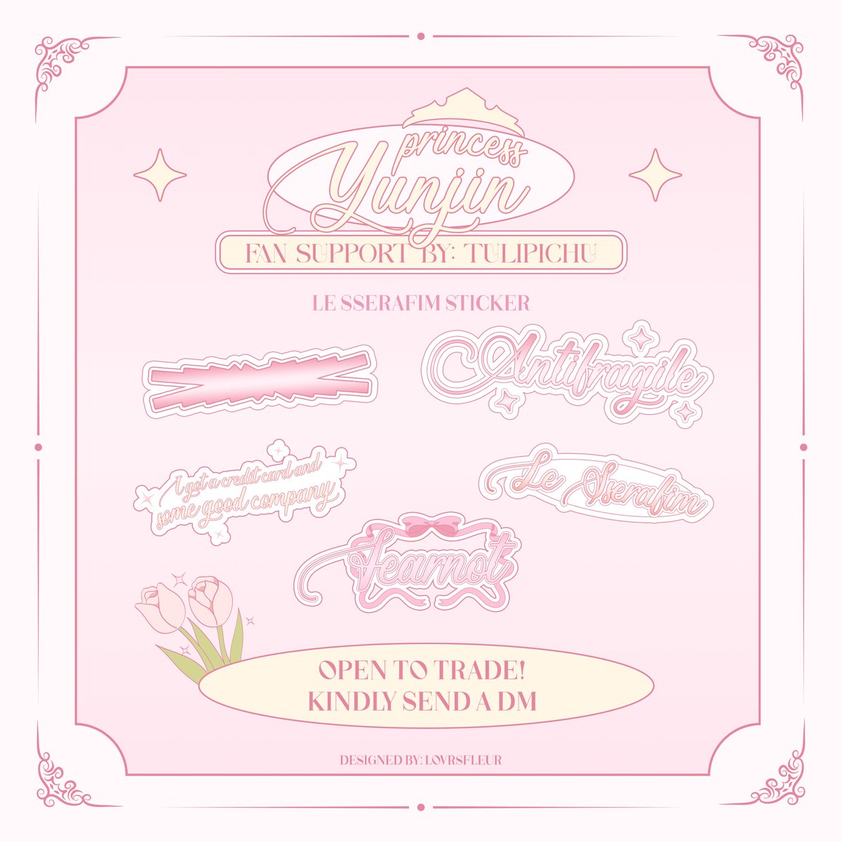 ⠀:¨ ·.· ¨:⠀
⠀ `· . 𝐏𝐫𝐢𝐧𝐜𝐞𝐬𝐬 𝐘𝐮𝐧𝐣𝐢𝐧

A Perfect Day with Princess Jen and Le Sserafim at #AAA2023inPH!

fan support by <a href="/tulipichu/">ℬℯ𝓁𝓁ℯ 🎉</a>

ෆ strictly 1:1
ෆ mbf, like &amp; rt the post
ෆ open for trades! Just DM

ෆ designed by: <a href="/lovrsfleur/">♡ | graphic design commission!</a>