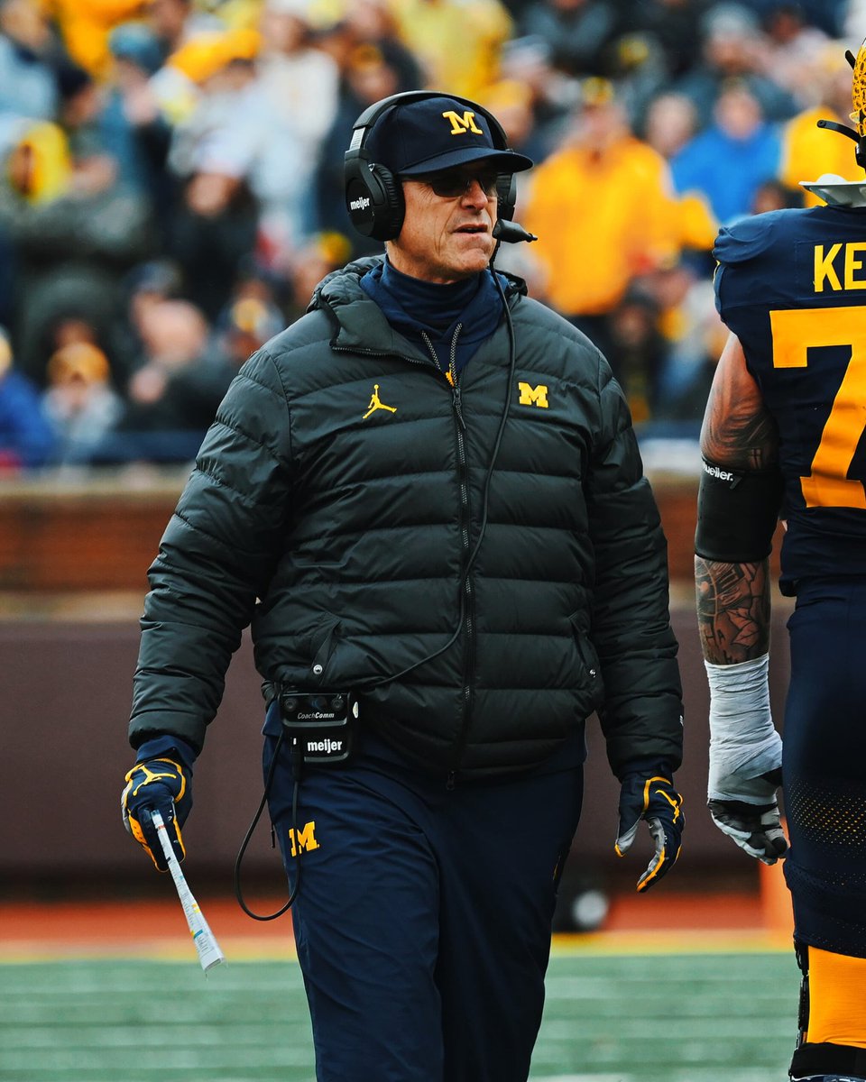 TWH_Chris's tweet photo. The last three weeks of Michigan Football really serve as a testament to the type of program that Jim Harbaugh has built in Ann Arbor.

In the toughest stretch of the entire season and without their head coach, the Wolverines didn't flinch. The staff was ready, the players were ready, and the result was a victory every single time.

Another win over Ohio, another 12-0 regular season, another trip to Indy to compete for a Big Ten Championship.

Just an incredible time to be a Michigan Football fan.

📸

#GoBlue