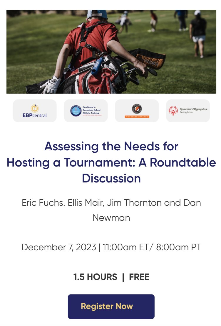 School hosting a tournament and you are unsure what  you need to provide quality healthcare?   just in time for the  tournament season we have a panel of experts that have helped organize with over 500 teams. Join us on 12/7/23 at 11:00 am. ebpcentral.com