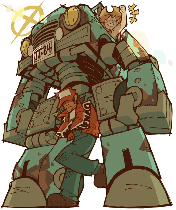 technically already posted the art for this but uh...  the collab was really cool and the final result came out so rad with everyones characters together!