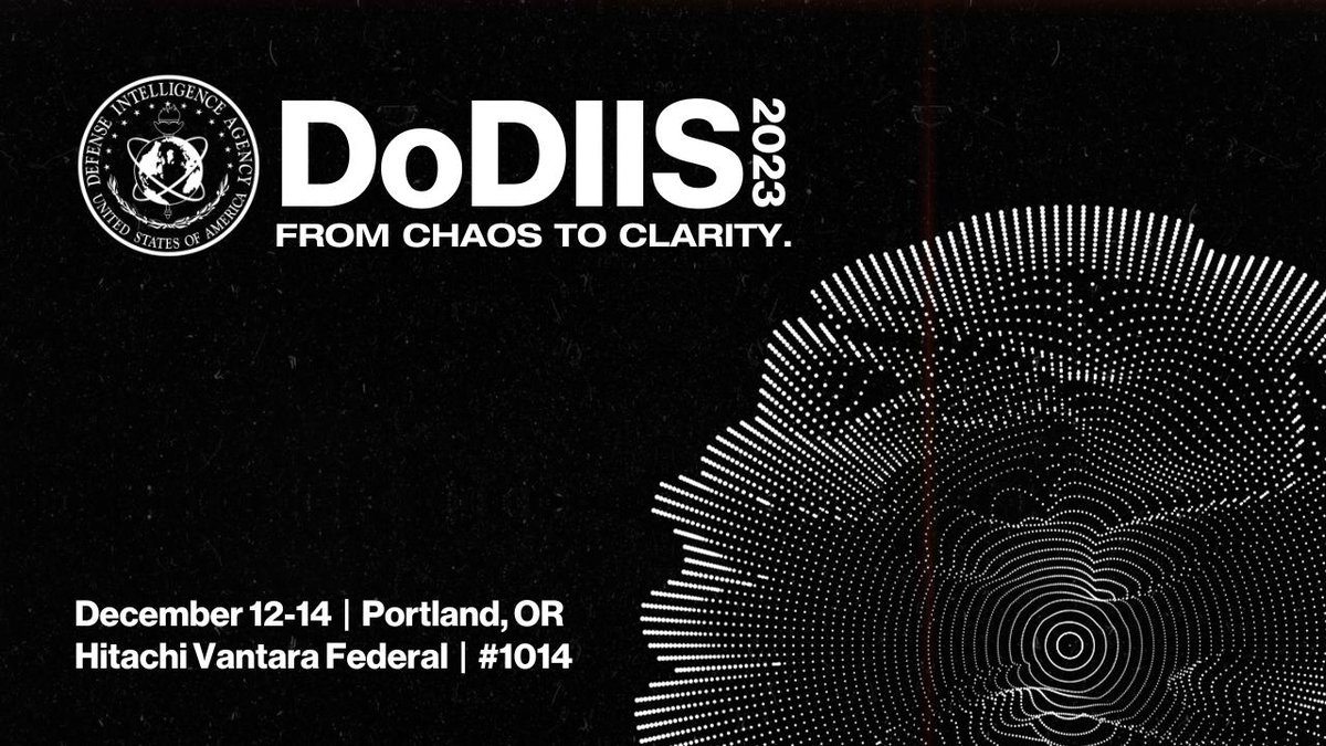 DataAnalyst_Ank's tweet image. DoDIIS is just around the corner! Join Hitachi Vantara Federal this year at booth 1014 to see how we&apos;re bringing clarity to chaos in mission data. Learn more: ow.ly/x44O1053OVm #DoDIIS2023 #ChaosToClarity