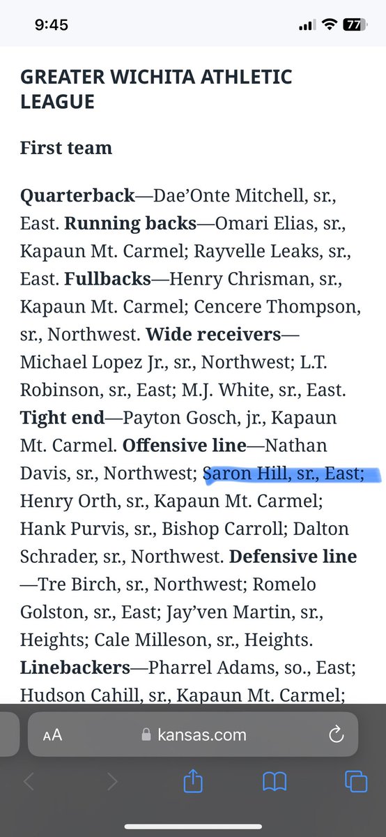 i am blessed to have made 1st team all city🙏🏾