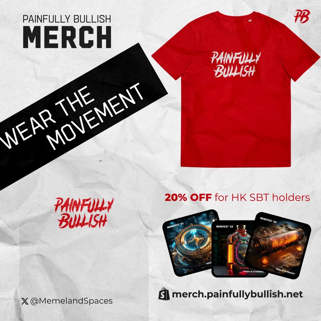 Thriv3isPB's tweet photo. F*CK IT.

WHAT: THE OFFICIAL PB MERCH SHOP IS LAUNCHING🔥
💥PB OG MERCH SEASON 1
💥PB HK EXTREMELY LIMITED MERCH DROP
*Quantity: 69 per HK ITEM

WHO: ANYONE THAT IS PB🔥
**PB SOUL BOUND TOKEN HOLDERS WILL GET A 20% COUPON CODE

WHEN: 11/29/23 @ 10pm EST

WEAR THE MOVEMENT🫡 https://t.co/nZAQiiQ7AK