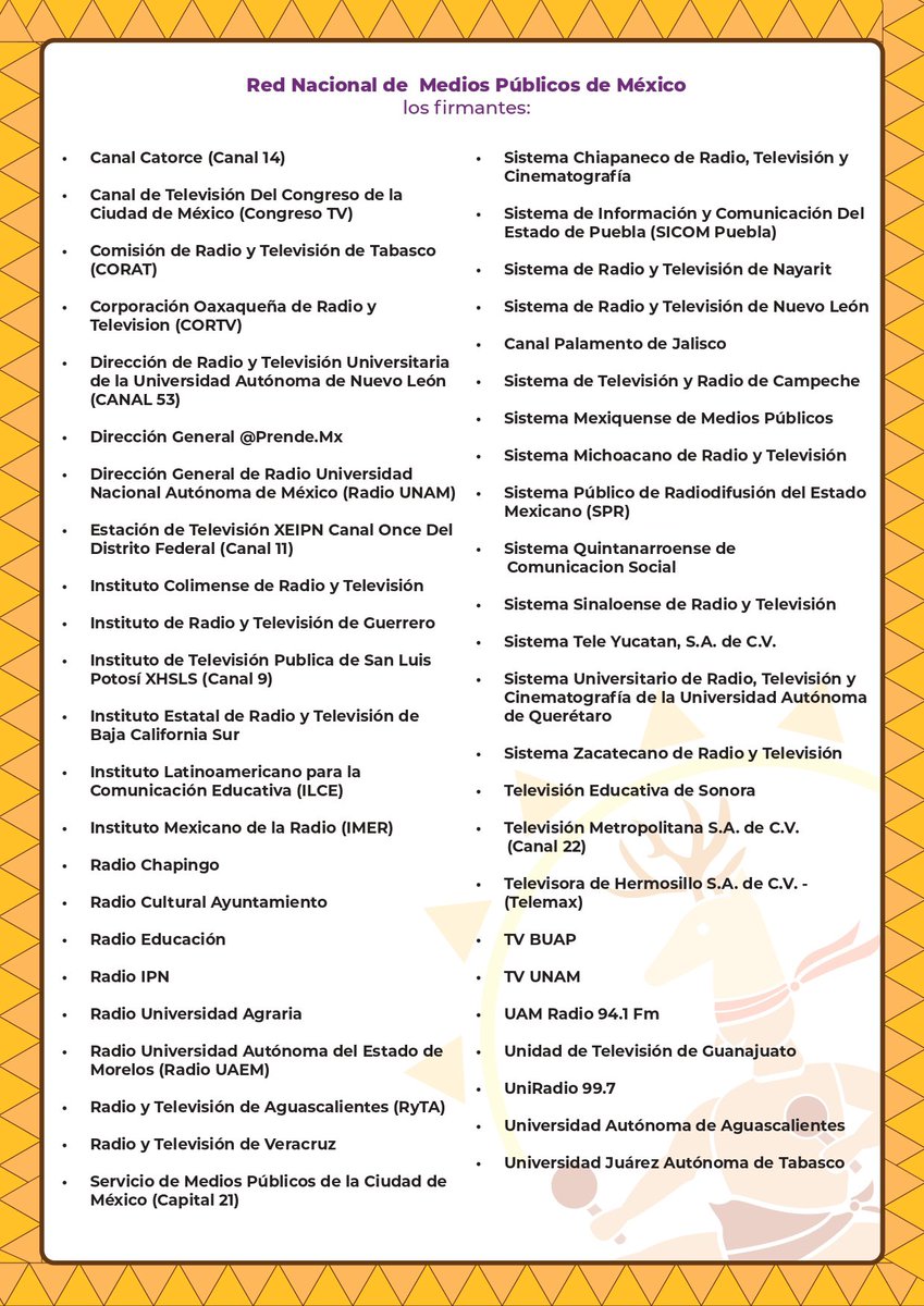 laREDMX's tweet image. En relación a las declaraciones del presidente electo de Argentina, Javier Milei, durante el programa “Alguien tiene que decirlo”, compartimos el posicionamiento de @laREDMX.

NO HAY DEMOCRACIA SIN MEDIOS PÚBLICOS.