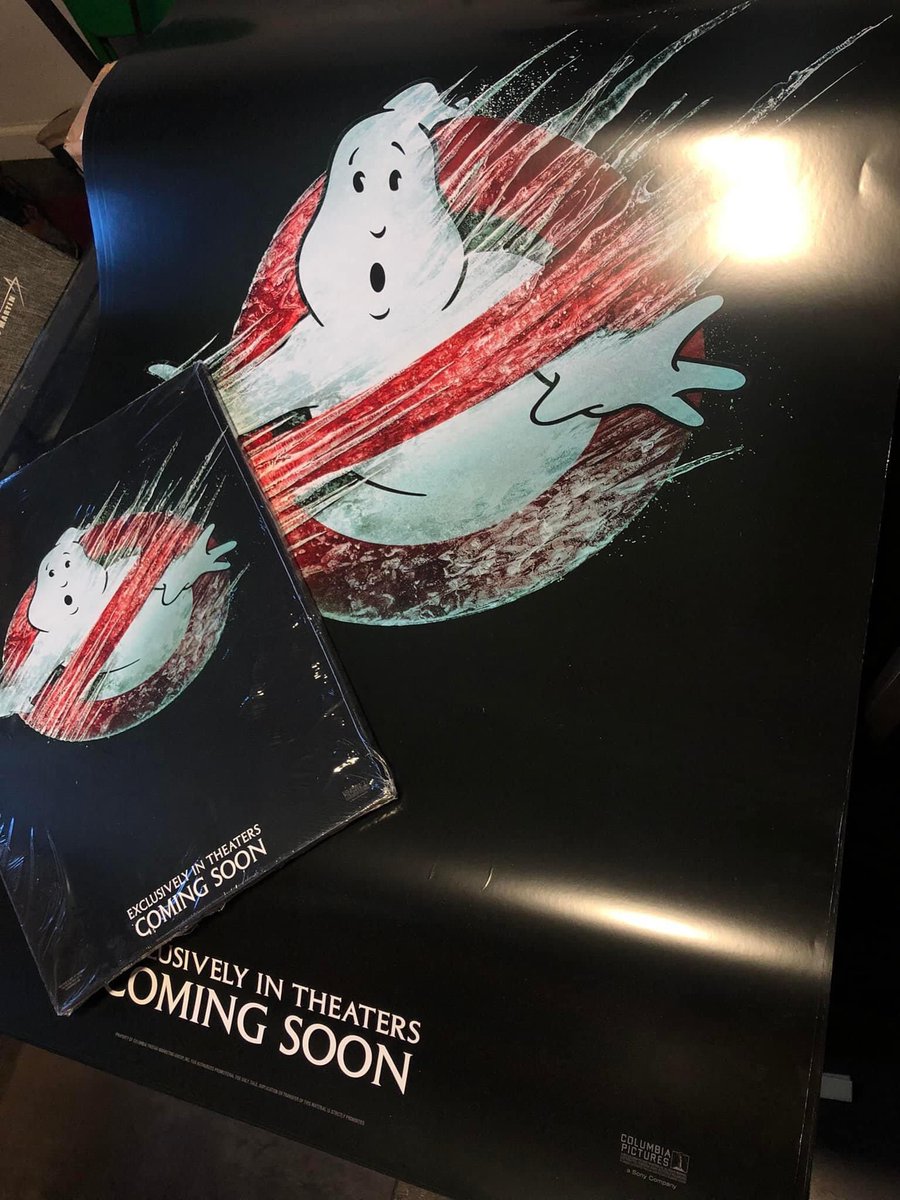 GhostCorpsNJ's tweet photo. Super big thanks to @SonyPictures  ghost corps offices for sending out a cache of half sheet and full sheet official teaser movie posters ! Can’t wait to give out at upcoming events ! #ghostbusters https://t.co/fbeR5XqpV2
