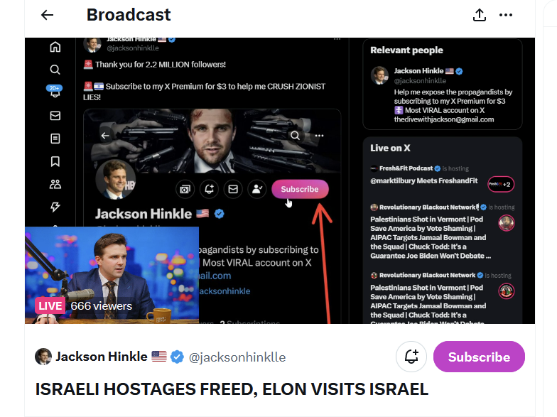 IvanJuric8's tweet photo. @OCanonist @OCanonist I'm not a big believer in signs but how is this for a laugh.

I tuned into his recent broadcast on Twitter where he was asking viewers to subscribe and donate and look what the view count shows. https://t.co/NJQBfJkkIX