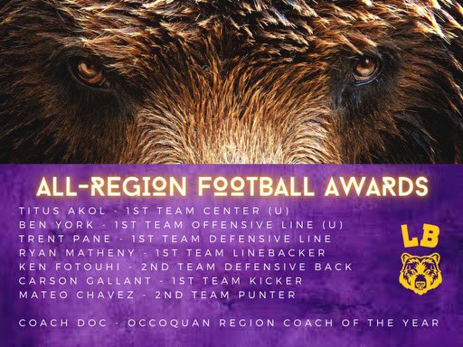 Tonight was a good night at the All Region meeting for our Bruins Football players. Congratulations to all. <a href="/LBathletic/">LB Bruins Athletics</a> @bruins_atp <a href="/bruin_boosters/">Bruin Boosters - Lake Braddock</a> <a href="/FCPSLBSS/">Lake Braddock SS</a>