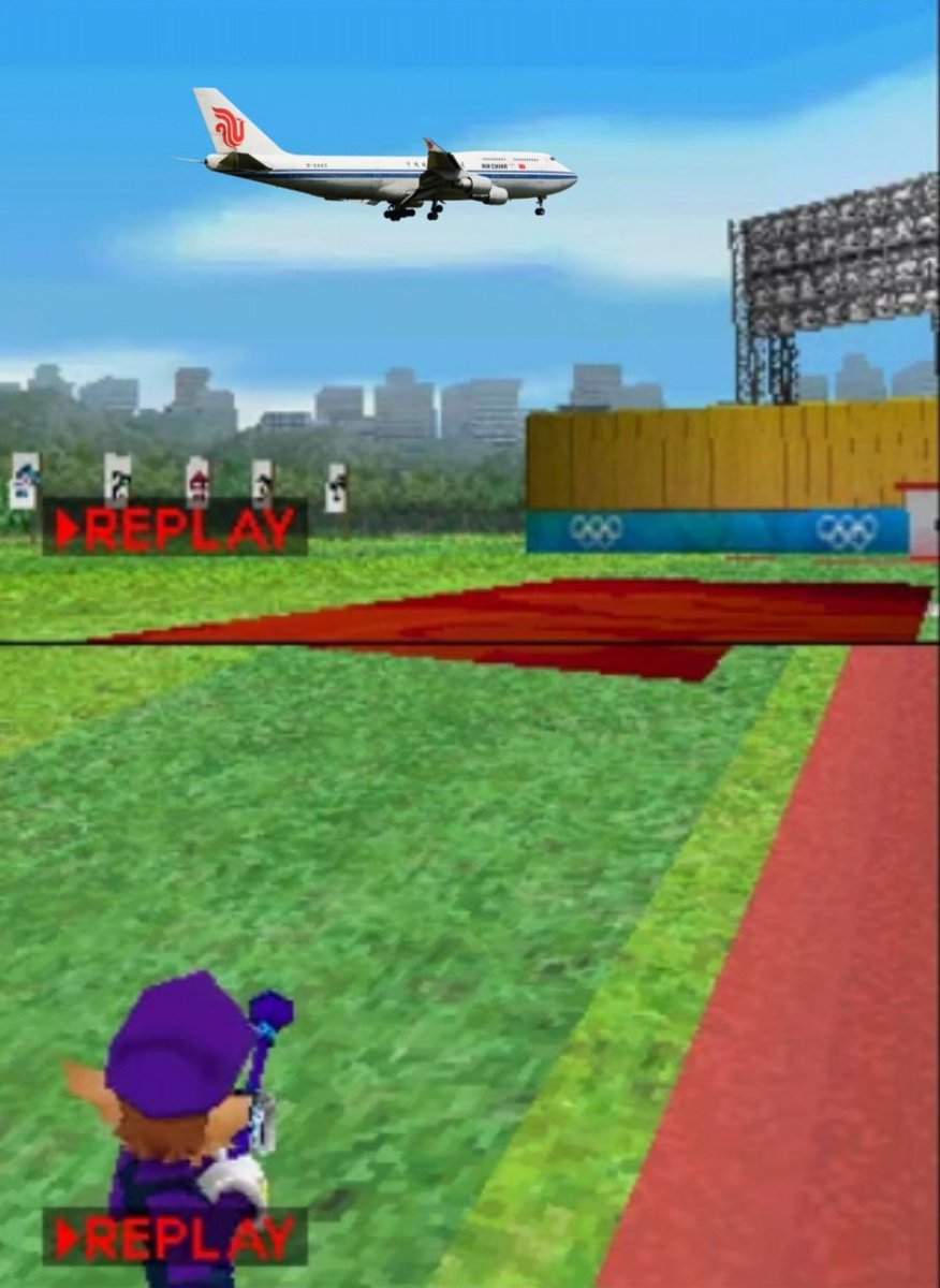 preium201unit's tweet photo. Air China 747 Shown in Instant Replay of Mario and Sonic at the Olympic Games Beijing 2008 https://t.co/QAW3gNb9qs