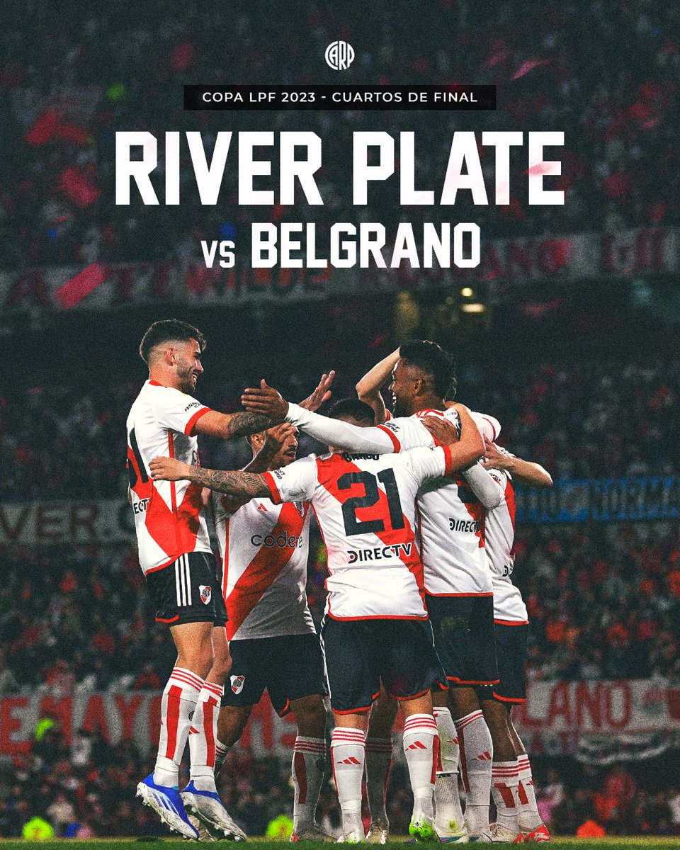 RiverPlate's tweet photo. 🔜⚽️ Próximo rival confirmado: por los cuartos de final de la #CopaDeLaLiga, River se enfrentará con Belgrano.

#VamosRiver ⚪️🔴⚪️ https://t.co/d8CEUDiZP1