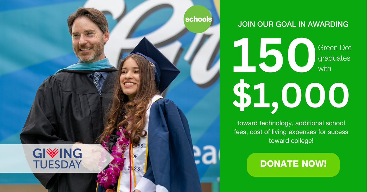 Let's empower students to excel in college! Your contribution to our fund helps recent #greendot graduates kickstart their college journey with a little extra support. 🎓✨ #EducationForAll #DonateNow #GivingTuesday 

Donate: opportunityfund.funraise.org