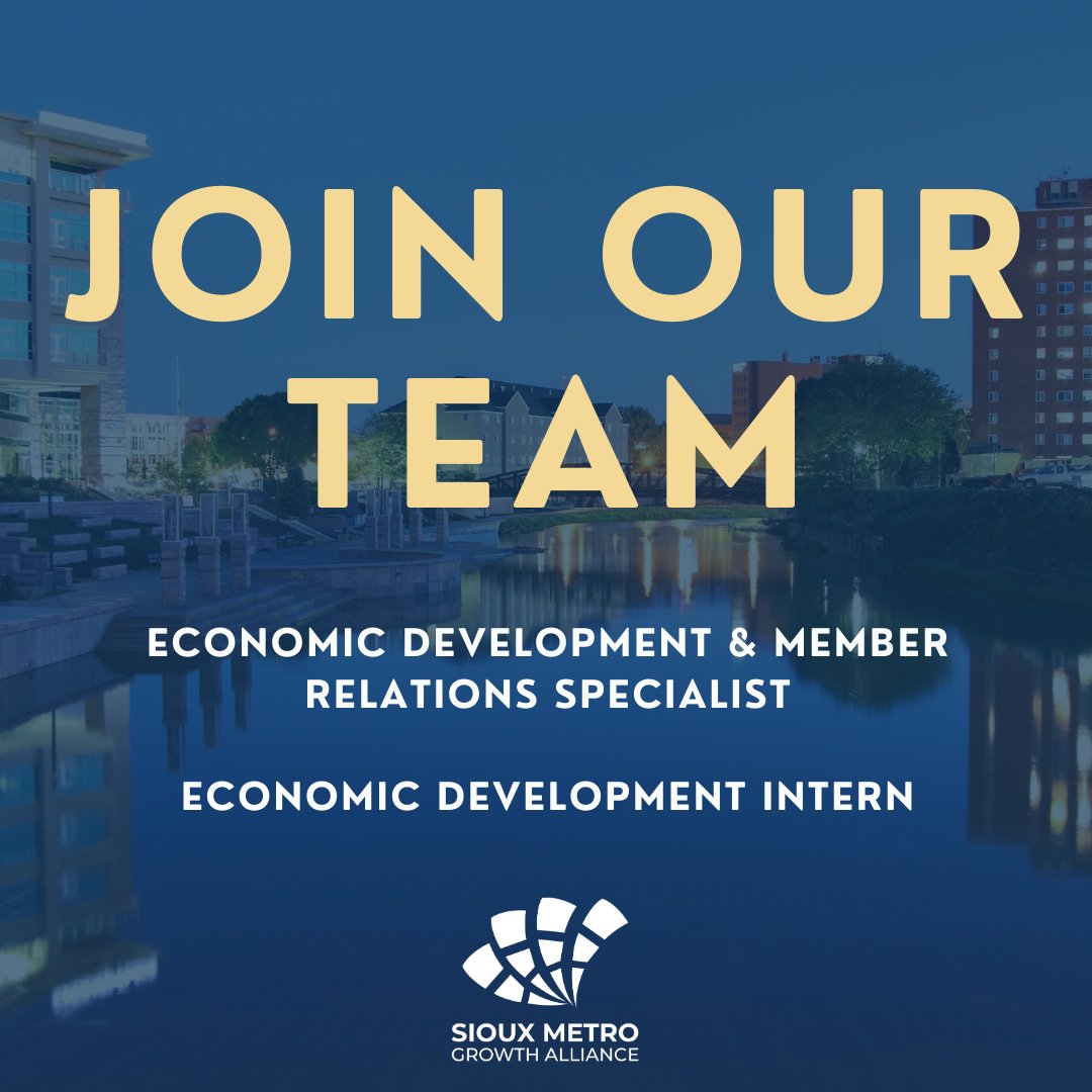 SiouxMetro's tweet photo. We're hiring! Check out these great opportunities to help empower our communities. 👇

Learn more and apply today: https://t.co/dl88E0rbg3
#SiouxMetro #GrowingPlaces https://t.co/v5FYKiBhdr