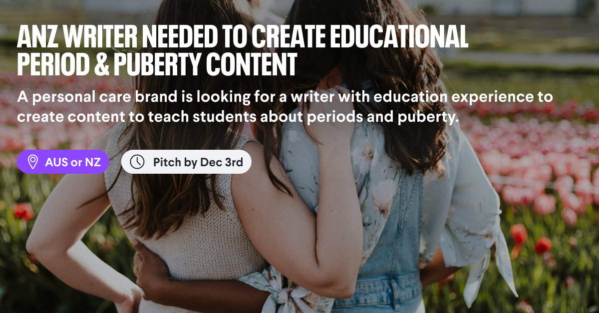 Callout for writers in ANZ! 

Full brief here: app.genero.com/briefs/15250