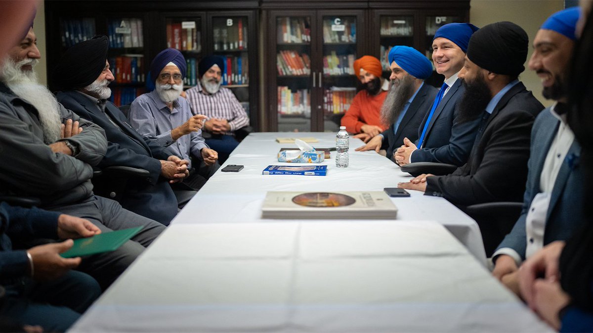 PierrePoilievre's tweet photo. Happy Gurpurab from Ottawa as we celebrate the legacy and the universal teachings of Guru Nanak Dev Ji! 

May today be a time of great joy and spiritual fulfilment for all. https://t.co/jmpZYwy68R