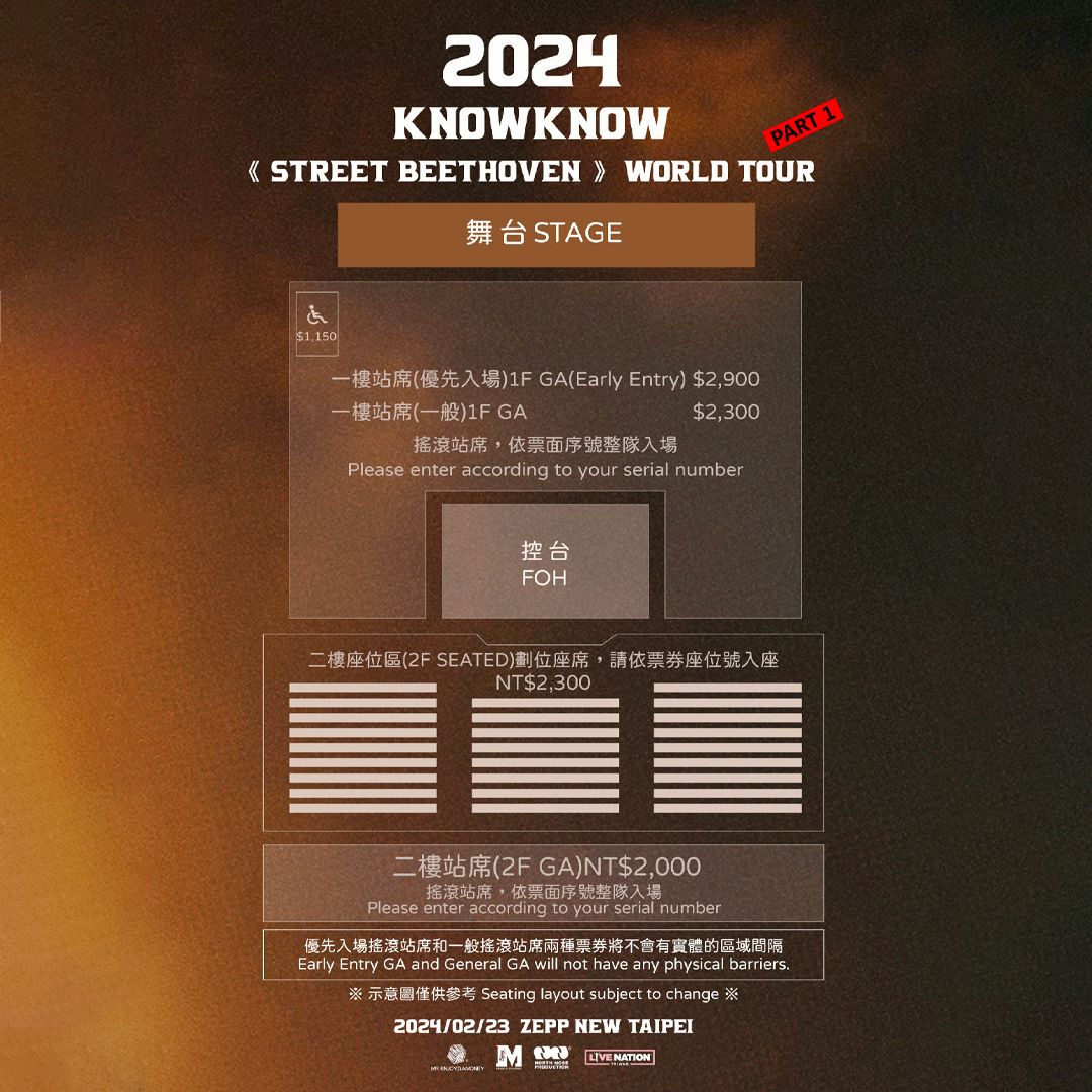 LiveNationTW's tweet photo. LONG TIME KNOW SEE!
更高兄弟 核心人物
升級說唱 獨挑大梁 

2024 #KNOWKNOW 《STREET BEETHOVEN》WORLD TOUR PART 1
2024/2/23 Zepp New Taipei 
All Night開唱
-
⏰日期 Date:2024/02/23 (五)
📍地點 Venue:Zepp New Taipei
🎫售票訊息 Ticket Info:https://t.co/I2AvZRp0PF https://t.co/f4zNA1ZofI