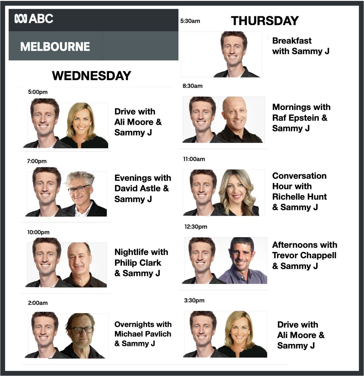 What a schedule! Join me for 24 hours of radio from 5pm Wednesday on @abcinmelbourne as we try to smash our $250k target for @SecondBite_org