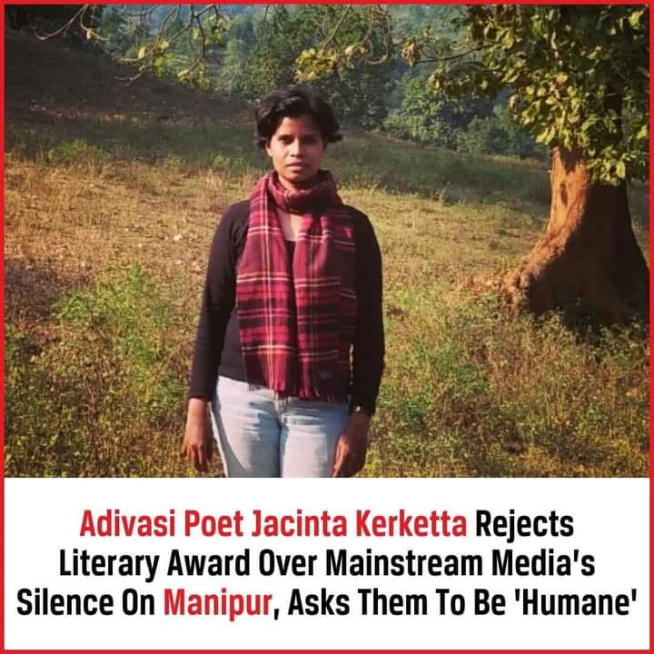 Proud of Indigenous Tribes Girl you reject Award
<a href="/JacintaKerkett2/">Jacinta Kerketta</a> <a href="/KerkettaJacinta/">JACINTA KERKETTA</a> 
<a href="/iipfcc/">Intl Indigenous Peoples Forum on Climate Change</a> <a href="/UN4Indigenous/">UNPFII</a> <a href="/PMOIndia/">PMO India</a> <a href="/pmchaudhary13/">Phoolman Chaudhary</a> <a href="/ilo/">International Labour Organization</a> <a href="/ILDecade/">International Decade of Indigenous Languages</a>