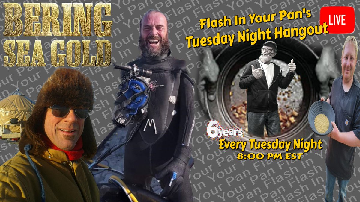 Join Me and my Guest Co-Host; Bryan Wilder. With Our Special Guest Steve Riedel From Discovery's Bering Sea Gold.
On Tomorrow Night's Tuesday Night Hangout Live.
And It All Starts At 8:00 PM EST youtube.com/live/pZqKbLhiD… via <a href="/YouTube/">YouTube</a>
