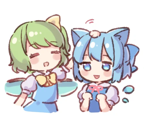 これは前に描いた舌しまい忘れチルノちゃん
