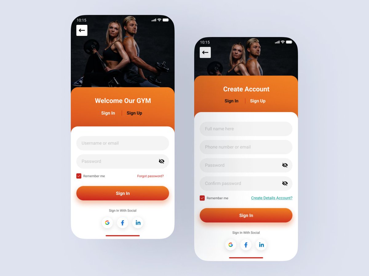 siddik570's tweet photo. GYM Fitness Sign up/Log in Screen Design by Siddik https://t.co/x6lVKLcjUi 
#screen #appscreen #uiux #GYMapp #Fitnessapp
#ApplyNow #App #login #signup #Signupappscreen #loginappscreen https://t.co/pIcEWXuzDV