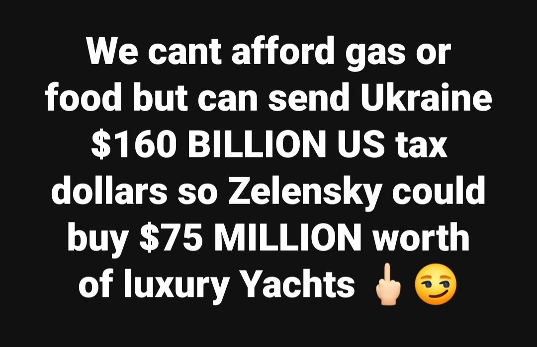 Isnt that just fuckin cute 🖕🏻😏
I want my money back bitch 💯 #Ukraine #Zelensky #MoneyLaundering #Corruption #Democrats #JoeBiden #LuckyMe #MyLegacy #LuxuryYachts