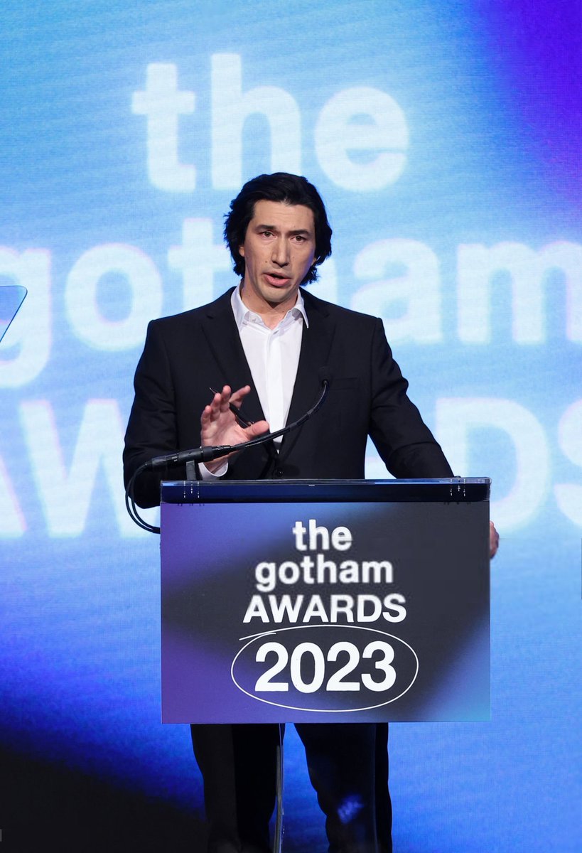 #AdamDriver speaks onstage at The 2023 Gotham Awards at Cipriani Wall Street on November 27, 2023 in New York City.
#TheGothamAwards #GothamAwards