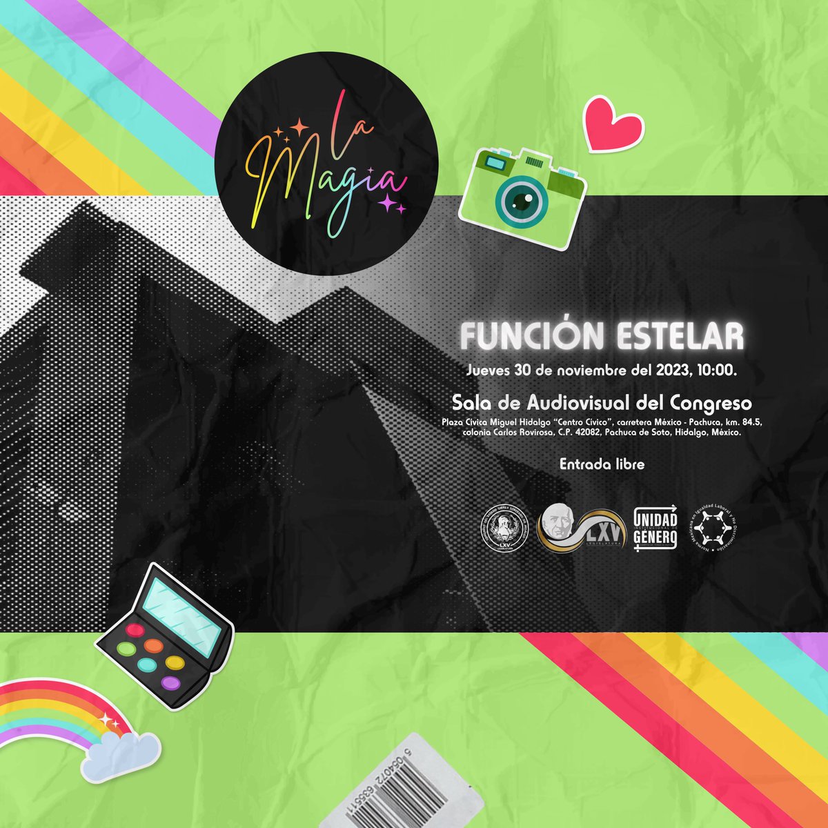 lamagiacorto's tweet photo. ¡Muchísimas gracias al Congreso del Estado de Hidalgo y a todo el equipo por el espacio! Por un futuro en el que México brille con diversidad e inclusión. ¡Gracias por tanta magia! 🇲🇽🏳️‍🌈💚💕✨ @CongresoHidalgo https://t.co/nMsQzkXMmX