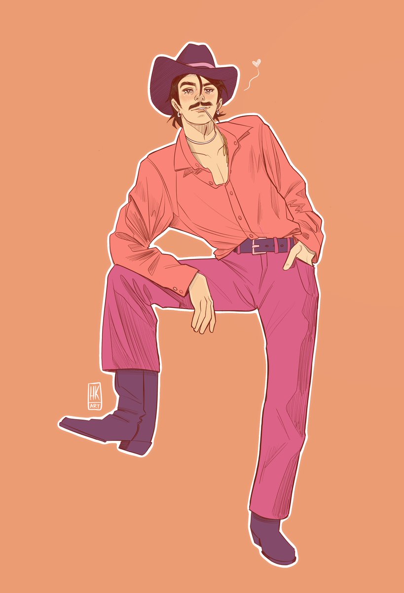 smallforestfrog's tweet image. Why was I compelled to draw a Brokeback Mountain cowboy @stachepapi ? …. I don’t know, but for some reason it just feels right. 🐴🖤💕