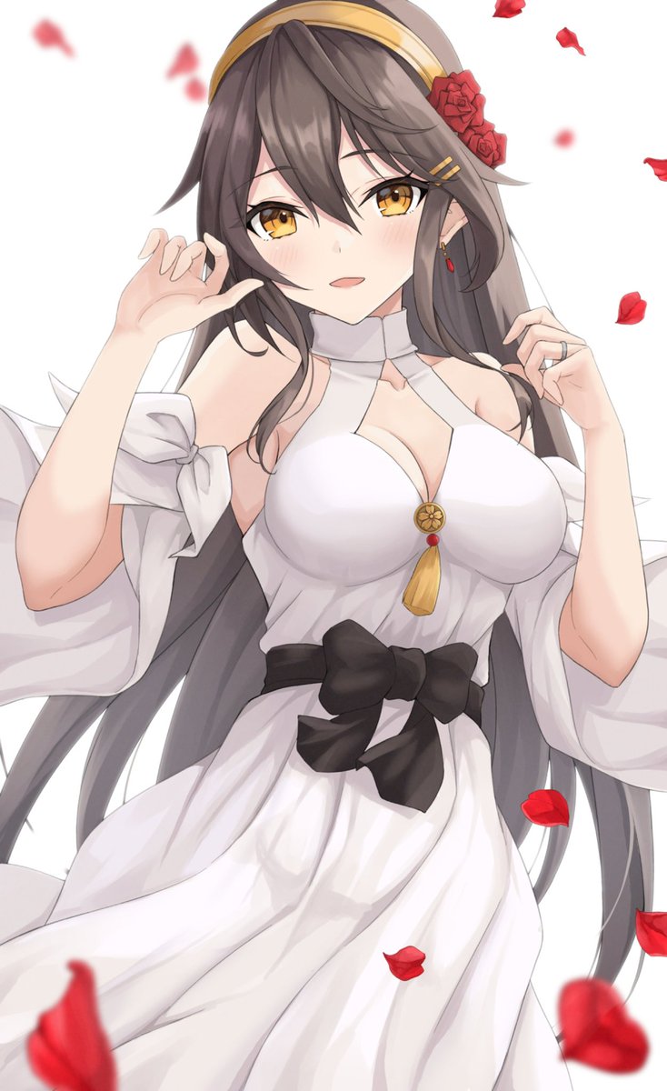 アズレン「Skebリクエストのまとめ!榛名きつねmode榛名ドレスmodeロドニー(アズレ」|蒼月 朔のイラスト