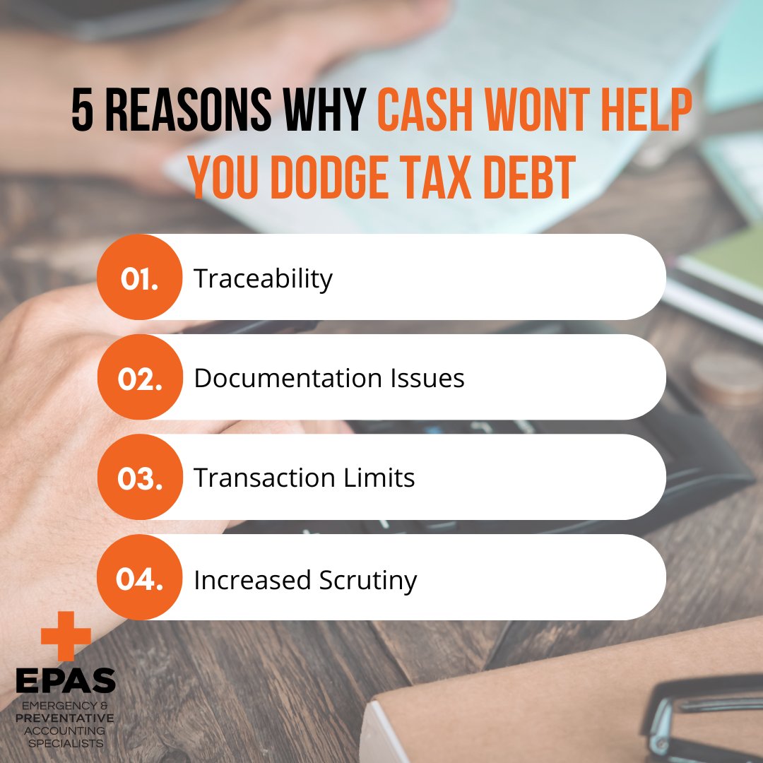 Cash   may be valuable, but it won't guard you against the clutches of tax debt!

Secure   your financial stronghold with EPAS—the experts in navigating fiscal   challenges.

📞 1800   556 426
💻 emergencyaccounting.com.au

#emergencyaccountant   #financialexpertise #businesshealth