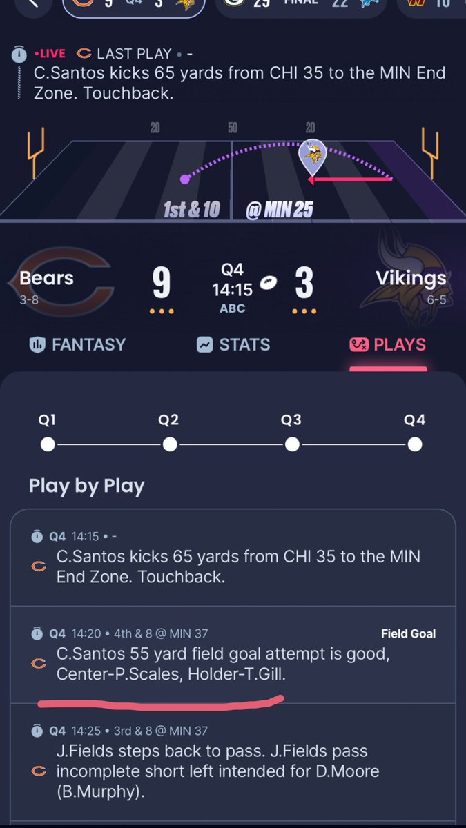 WhereWasB's tweet image. #sleeper had to make sure the true hero’s of this football game were credited 

#nfl #BearsVikings