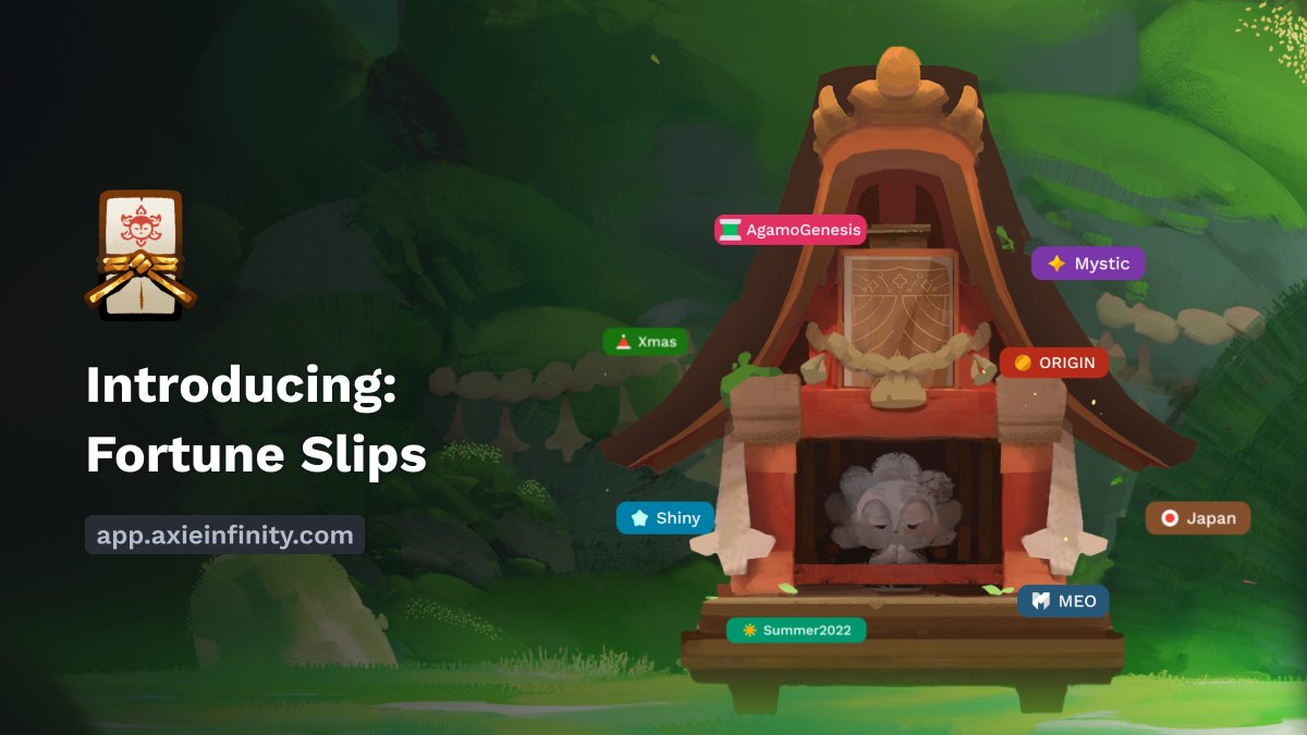 1/ The launch of Part Evolutions is imminent, and Atia has begun to bless collectible axies with Fortune Slips ✨

• Hold collectible axies
• Gain Atia’s Blessing on App.Axie
• Redeem at the Garuda Shrine shop (soon)

📜 | blog.axieinfinity.com/p/fortune-slip…

🧵👇