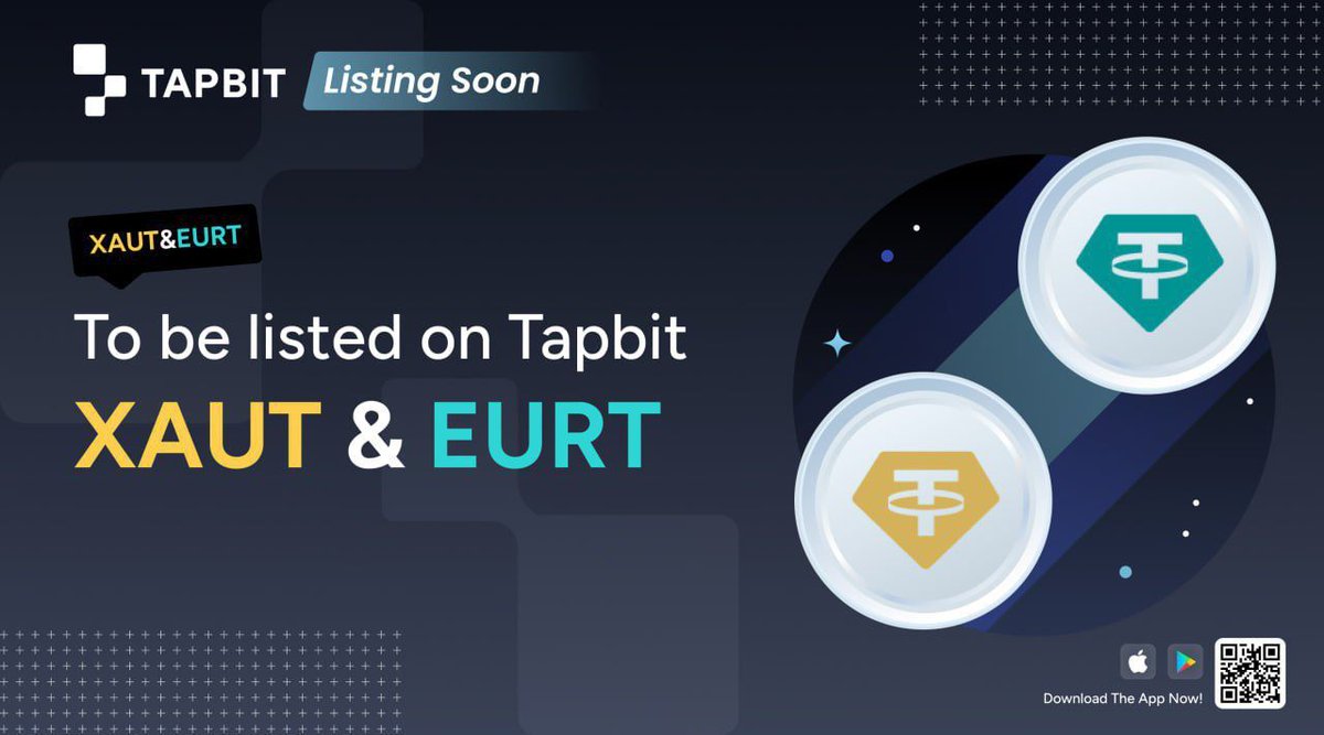 TapbitArabic's tweet photo. 🥳 يسعدنا أن نعلن أن $XAUT(Tether Gold) و$EURT(Tether EURT) قادمان إلى Tapbit!
💎 زوج التداول: XAUT/USDT وEURT/USDT
💎 الإيداع والسحب: 27 نوفمبر الساعة 09:00 صباحًا (UTC)
💎التداول: 28 نوفمبر الساعة 09:05 صباحًا (UTC)
للمزيد👇
https://t.co/ETM6txLQC6
#TapbitListing https://t.co/kQvfif6IDA