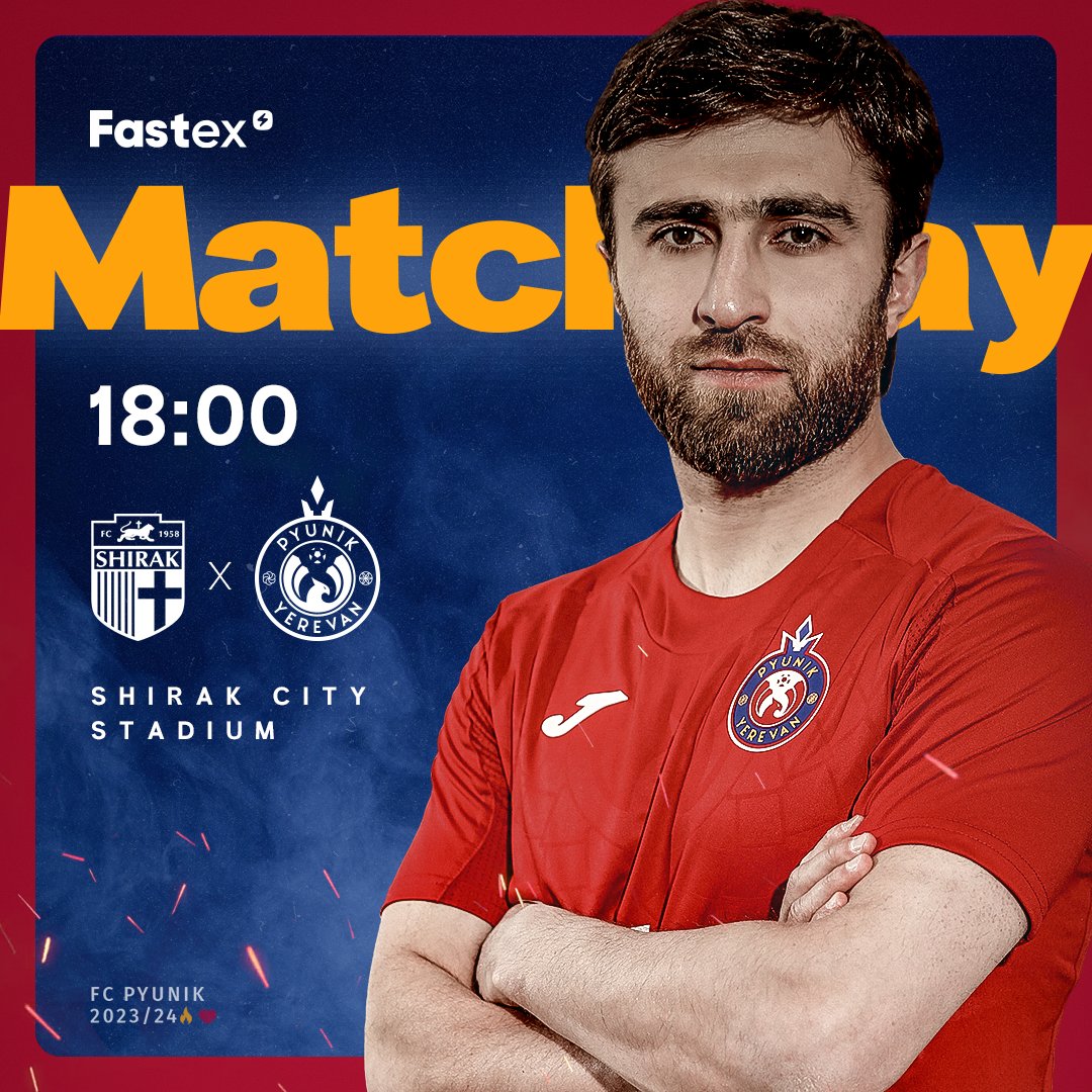 FC_Pyunik's tweet photo. โกMATCH DAYโก๏ธ
Looking forward to a hot match in Gyumri ๐
Join us!
๐ Shirak
๐ 18:00
๐ Gyumri City Stadium
๐ด ID Bank Premier League YouTube-channel
#ShirakPyunik #Pyunik #gopyunik https://t.co/jyyvzLXyfb