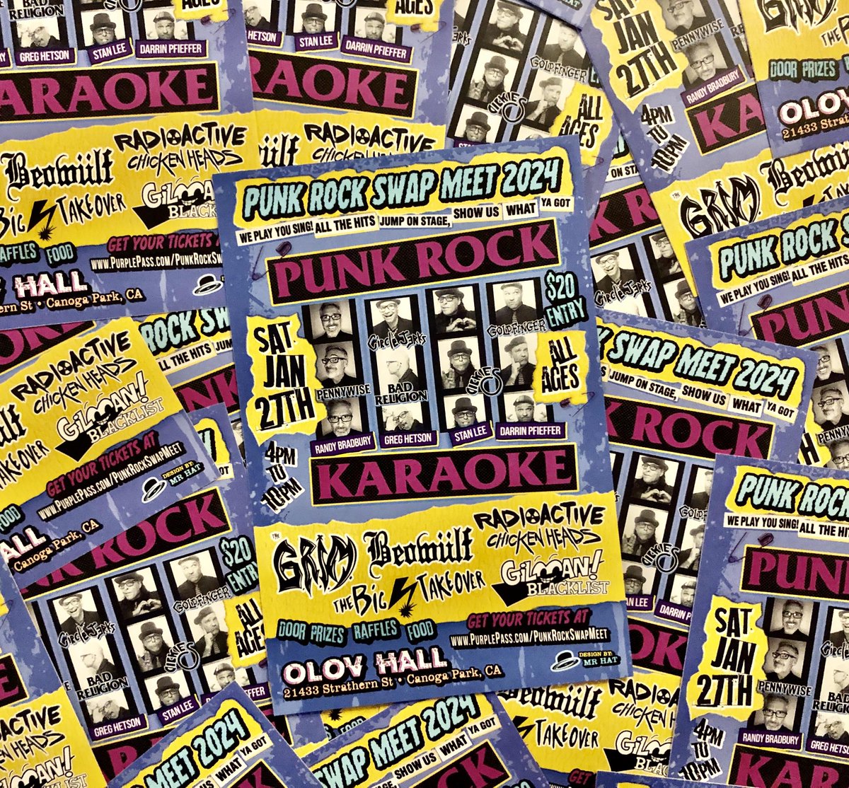 Tickets on sale already! purplepass.com/punkrockswapme… #punkrockswapmeet #punkswapmeet #charityfundraiser #canogapark <a href="/ChickenHeads/">Radioactive Chicken Heads</a>