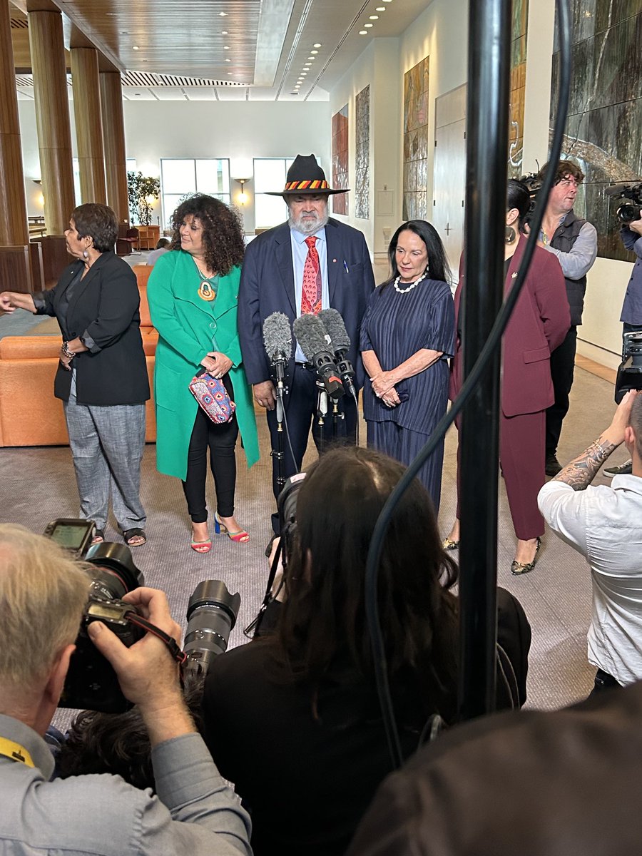 Patrick Dodson - a giant of reconciliation holds his last news conference as a senator.
Given a standing ovation in caucus he deserves the gratitude of the nation he has served so well in decades of public service.