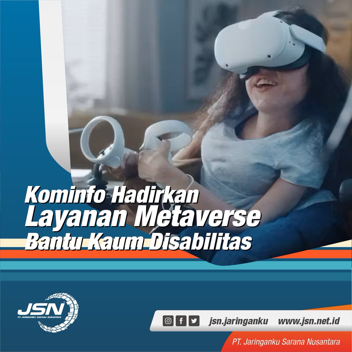 JsnJaringanku's tweet photo. Kominfo Hadirkan Layanan Metaverse Bantu Kaum Disabilitas .
Selengkapnya di https://t.co/KA6WuKzz88
#jsn #jaringanku #jaringankitabersama #isp #internetfiber #internetmurah #beritateknologi #infoteknologi #sains #tekno #gadget #tips #ai #metaverse #disability https://t.co/JlIGB2YANh